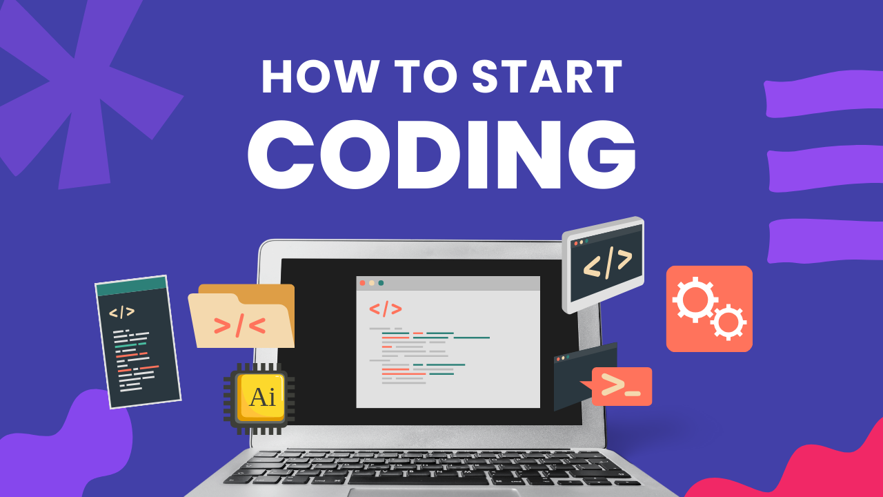 purple blue modern colorful start coding youtube thumbnail